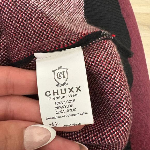 New! CHUXX Men's Black Crewneck Pullover Sweatshirt Sweater 2XL - Picture 4 of 4